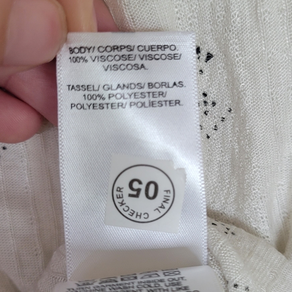 Lucky Brand Women's White Peasant Bohemian Blouse Boho Top Size Medium - Picture 7 of 7